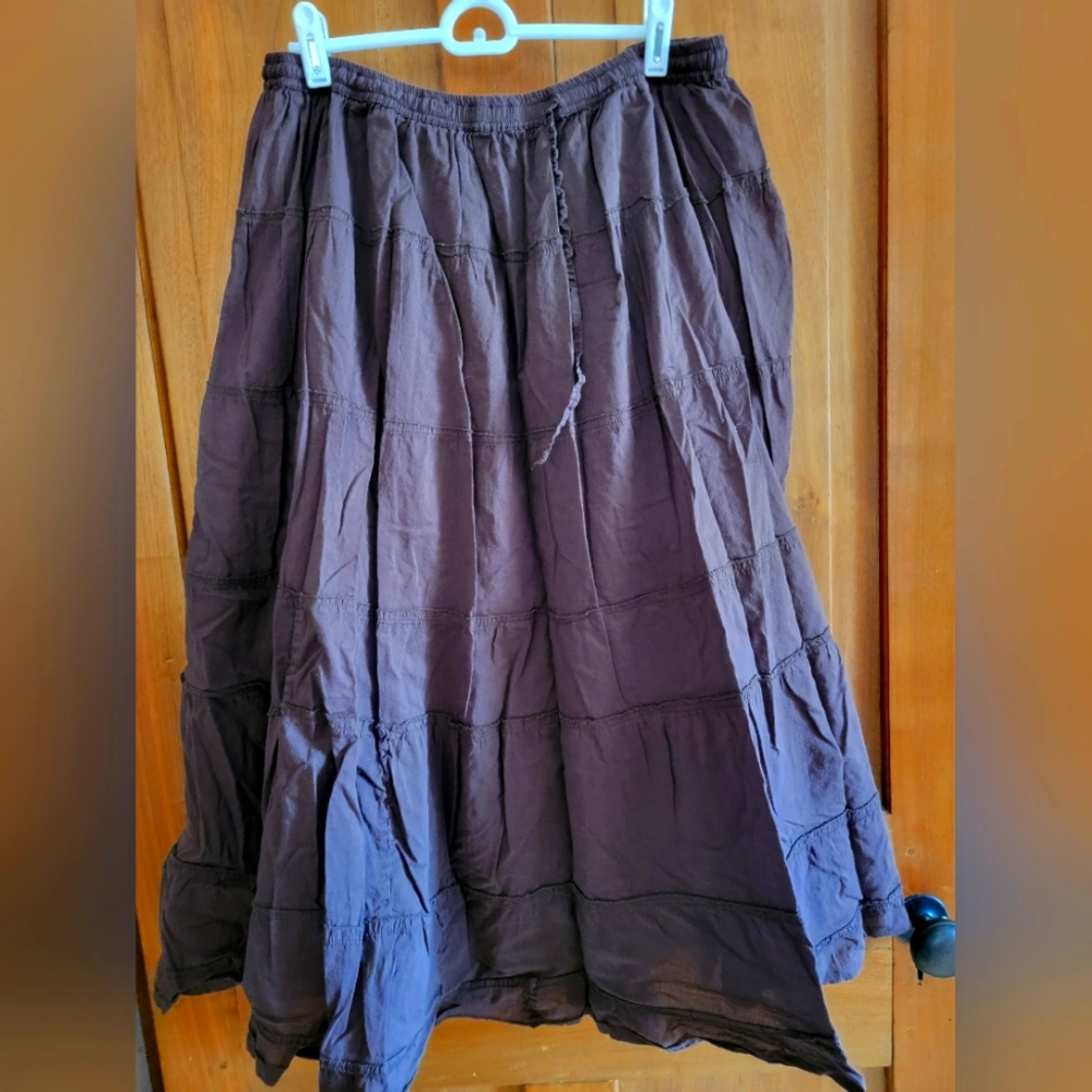 Breezy Tiered Cotton Skirt